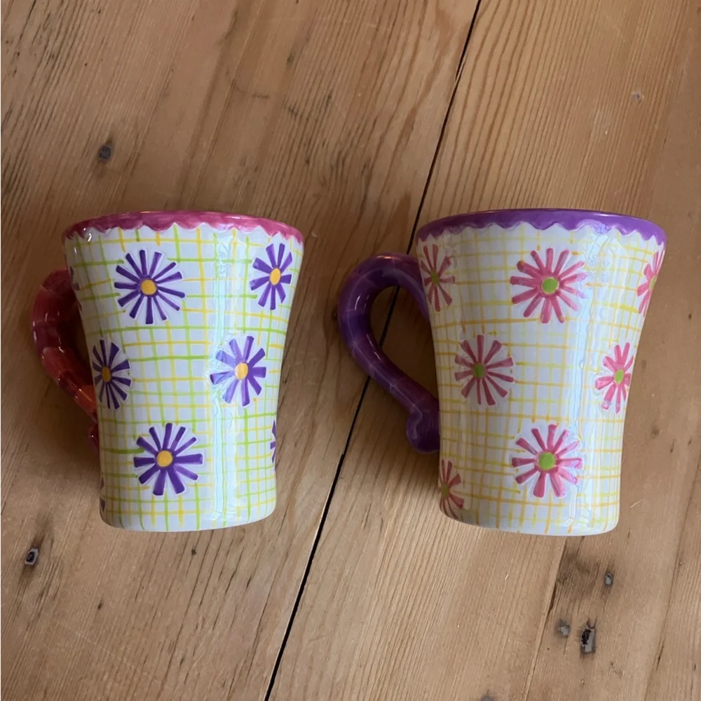 2/$30 Department 56 2 Mugs Burst of Spring by Jane Davies